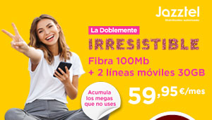 La Doblemente Irresistible de Jazztel por 59.95€/mes